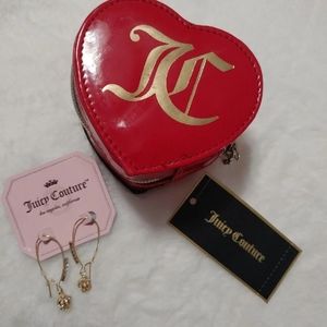 New Juicy Couture earrings and small jewelry box
